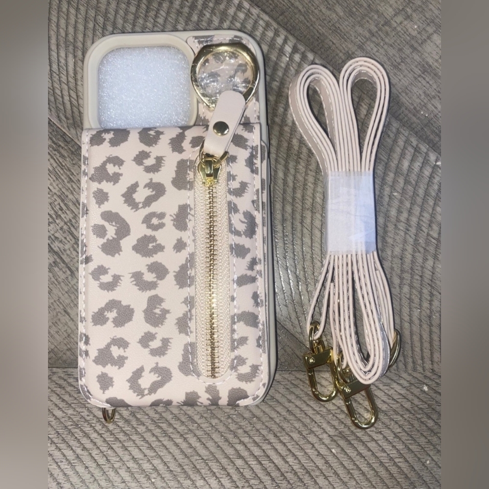 iPhone 14 PRO Wallet Case**Card Holder**Crossbody Purse NWT
